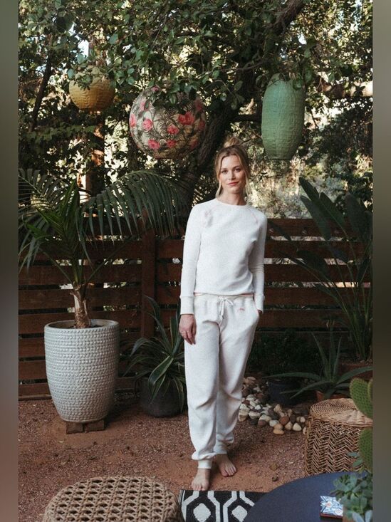 J.Marin Pants - J.Marin The Thermal Jogger - Natural NWT Large Organic Cotton Waffle lounge